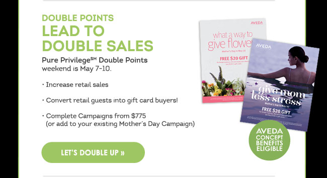 Double points lead to double sales