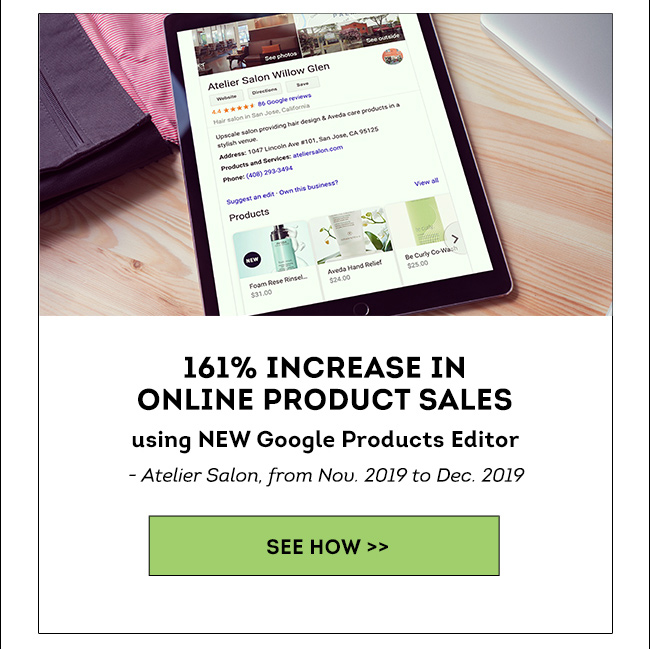 161% Increase in Online Product Sales