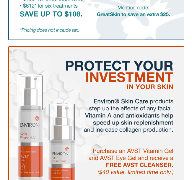 Mention Code: GreatSkin to save $25