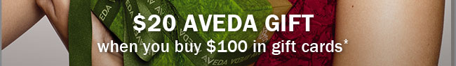 $20 Aveda Gift when you buy $100 in gift cards