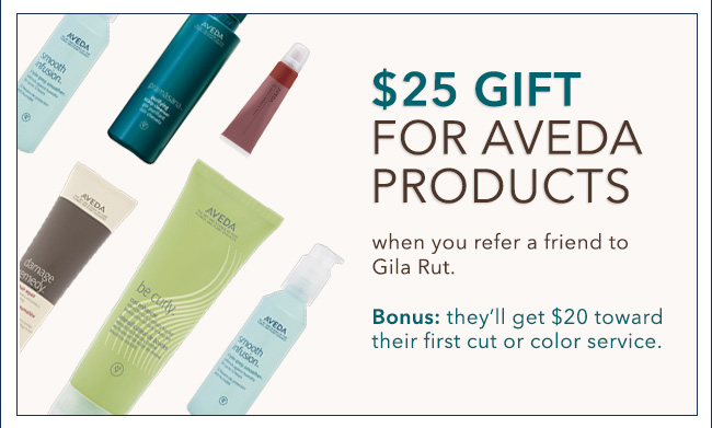 $25 gift for Aveda products