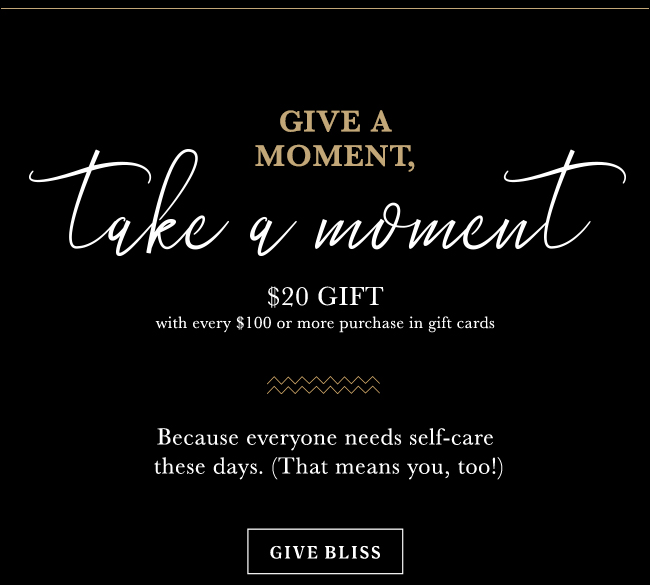 $20 Gift with $100 purchase of gift cards