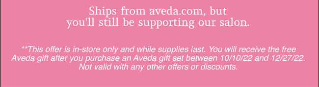 Bonus gift card with $300 gift card purchase - free Aveda gift