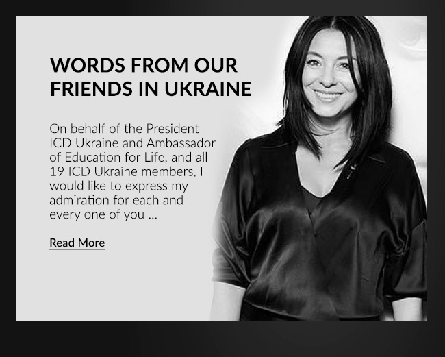 WORDS FROM OUR FRIENDS IN UKRAINE