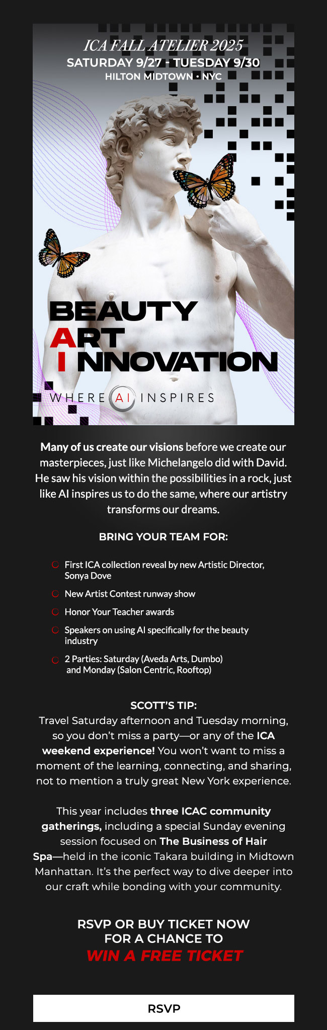 RSVP - EMAIL INFO@INTERCOIFFURE.COM