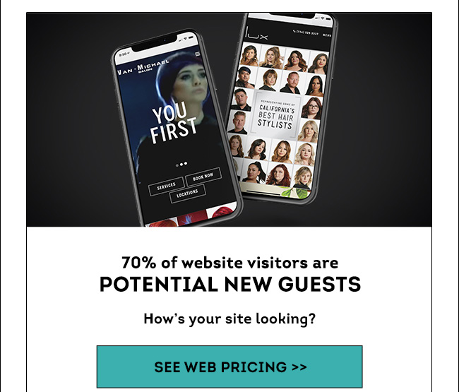 70% of visitors are potential new guests: See web pricing