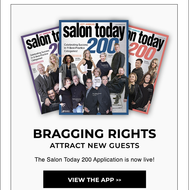 Bragging Rights - The Salon Today 200 app is now live. view the app