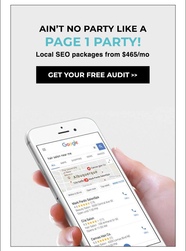 Get a free SEO audit. packages from $465/mo