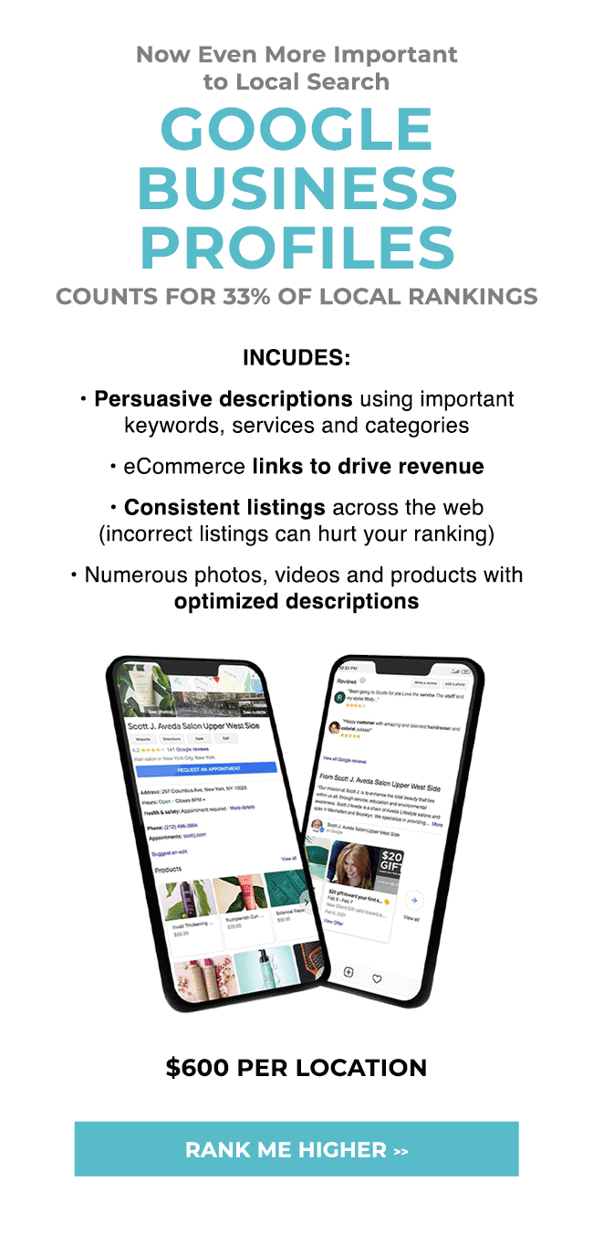 google business profile - rank me higher