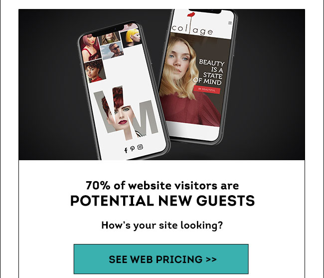 70% OF WEBSITE VISITORS ARE POTENTIAL NEW GUESTS How's your site looking? SEE WEB PRICING