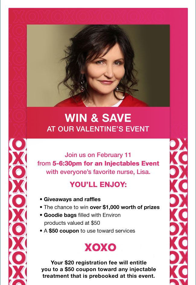 Win and save at our valentine's event