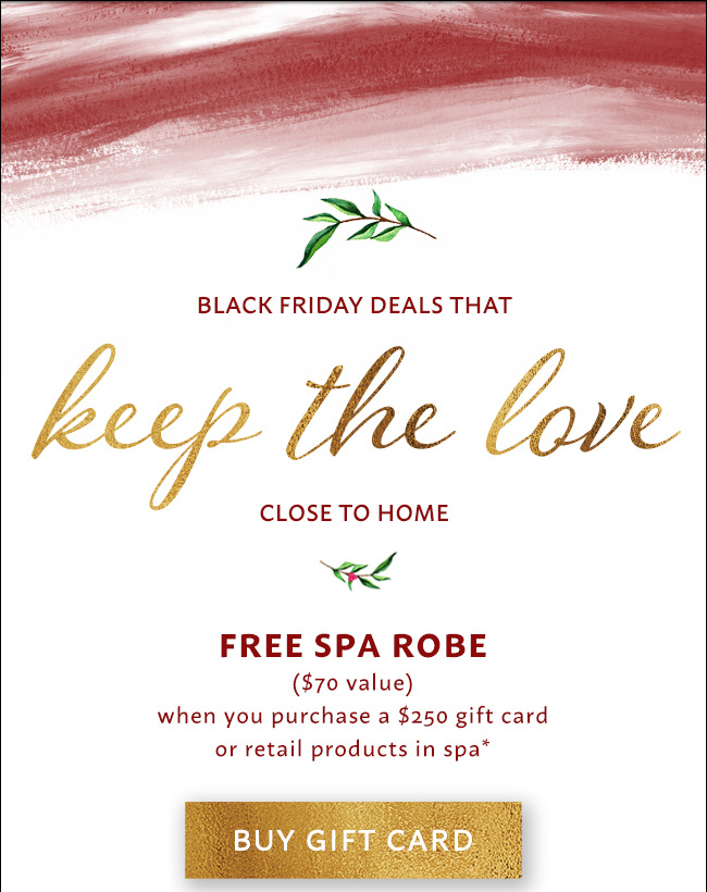 gift cards - free spa robe