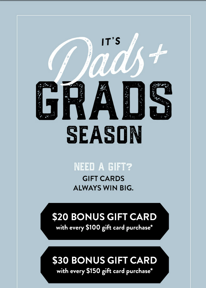 Dads + Grads Offers