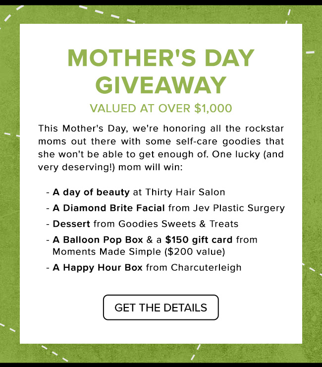 Mother's Daay giveaway - get the details